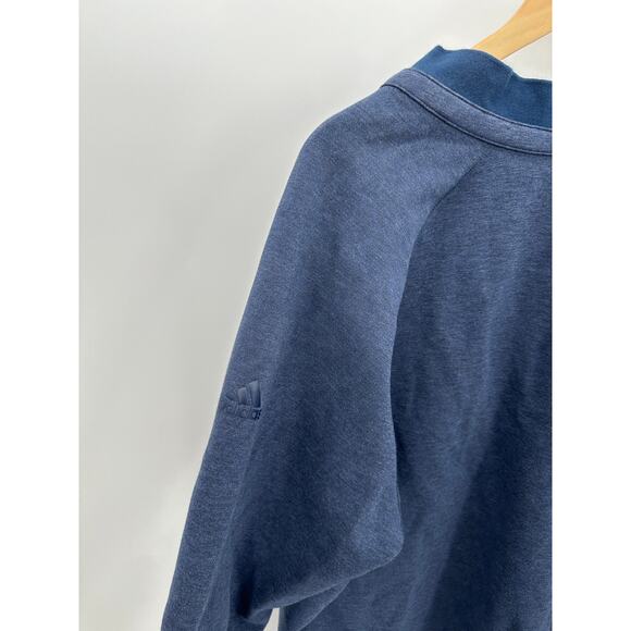 Adidas Navy Blue Adi-Club Quarter Zip Golf Sweatshirt Pullover Mens Size 2XL - Picture 8 of 9